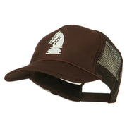 Chess Knight Embroidered Foam Front Mesh Back Cap