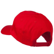 Checkered Flag Numbers Embroidered Red High Profile Cap