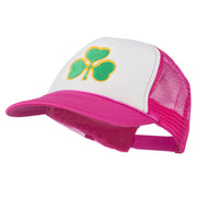 Clover St.Patrick's Day Embroidered Foam Mesh Cap