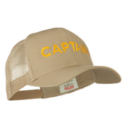 Captain Embroidered Mesh Back Cap