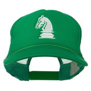 Chess Knight Embroidered Foam Front Mesh Back Cap