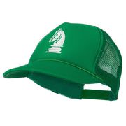 Chess Knight Embroidered Foam Front Mesh Back Cap