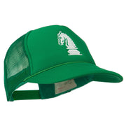 Chess Knight Embroidered Foam Front Mesh Back Cap