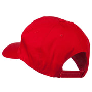 Checkered Flag Numbers Embroidered Red High Profile Cap