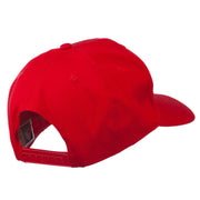 Checkered Flag Numbers Embroidered Red High Profile Cap