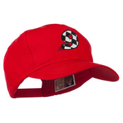 Checkered Flag Numbers Embroidered Red High Profile Cap