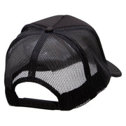 Embroidered Lady Red Hat Patched Foam Front Golf Style Mesh Back Cap - Black OSFM