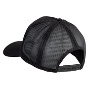 USS Kitty Hawk CV 63 Blue Patched Solid Cotton Twill 5 panel Mesh Back Cap - Black OSFM