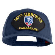 187th Airborne Rakkasans Patched Solid Cotton Twill Mesh Prostyle Cap - Navy OSFM