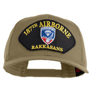 187th Airborne Rakkasans Patched Solid Cotton Twill Mesh Prostyle Cap - Khaki OSFM