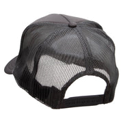 Embroidered Lady Red Hat Patched Foam Front Golf Style Mesh Back Cap - Charcoal OSFM