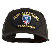 187th Airborne Rakkasans Patched Solid Cotton Twill Mesh Prostyle Cap - Charcoal OSFM