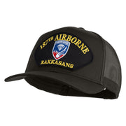 187th Airborne Rakkasans Patched Solid Cotton Twill Mesh Prostyle Cap - Charcoal OSFM