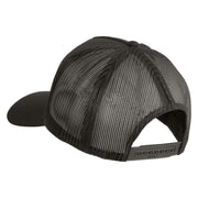 USS Kitty Hawk CV 63 Blue Patched Solid Cotton Twill 5 panel Mesh Back Cap - Charcoal OSFM
