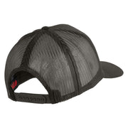 USS Kitty Hawk CV 63 Blue Patched Solid Cotton Twill 5 panel Mesh Back Cap - Charcoal OSFM