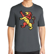 Belgium Lion Men's Big Size Tall PosiCharge Competitor Crew Neck Tee Shirt - Iron-Grey LT