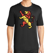 Belgium Lion Men's Big Size Tall PosiCharge Competitor Crew Neck Tee Shirt - Black LT