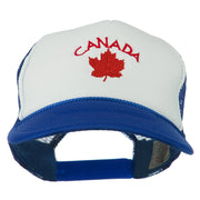 Canada with Maple Leaf Embroidered Foam Front Mesh Back Cap