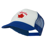 Canada with Maple Leaf Embroidered Foam Front Mesh Back Cap