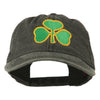 St. Patrick's Day Clover Embroidered Washed Cap