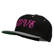 Calligraphy Love Embroidered Snapback Cap