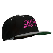 Calligraphy Love Embroidered Snapback Cap