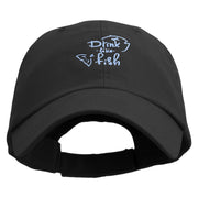 Drink Like A Fish Embroidered Low Profile Washed Cap - Black OSFM