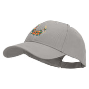 Autumn Flowers Embroidered Low Profile Structured Cap