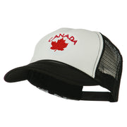 Canada with Maple Leaf Embroidered Foam Front Mesh Back Cap