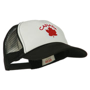 Canada with Maple Leaf Embroidered Foam Front Mesh Back Cap