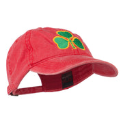 St. Patrick's Day Clover Embroidered Washed Cap