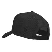 Canoeing Silhouette Embroidered Solid Cotton Twill 5 panel Mesh Back Cap