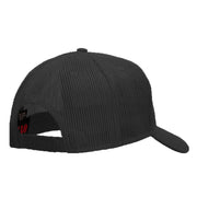 Canoeing Silhouette Embroidered Solid Cotton Twill 5 panel Mesh Back Cap