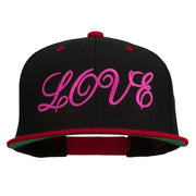 Calligraphy Love Embroidered Snapback Cap