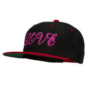 Calligraphy Love Embroidered Snapback Cap