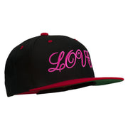 Calligraphy Love Embroidered Snapback Cap