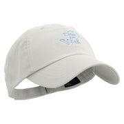 Drink Like A Fish Embroidered Low Profile Washed Cap - White OSFM