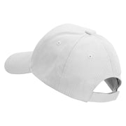 Autumn Flowers Embroidered Low Profile Structured  Cap - White OSFM