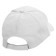 Autumn Flowers Embroidered Low Profile Structured  Cap - White OSFM