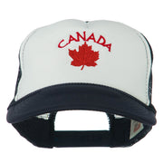 Canada with Maple Leaf Embroidered Foam Front Mesh Back Cap