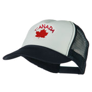 Canada with Maple Leaf Embroidered Foam Front Mesh Back Cap