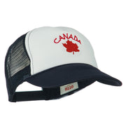 Canada with Maple Leaf Embroidered Foam Front Mesh Back Cap