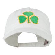 St. Patrick's Day Clover Embroidered Washed Cap