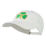 St. Patrick's Day Clover Embroidered Washed Cap