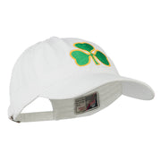 St. Patrick's Day Clover Embroidered Washed Cap