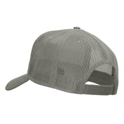 Canoeing Silhouette Embroidered Solid Cotton Twill 5 panel Mesh Back Cap