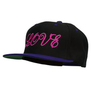 Calligraphy Love Embroidered Snapback Cap