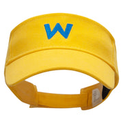 Mario World Logo Embroidered Brushed Sports Visor