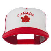 Canada with Maple Leaf Embroidered Foam Front Mesh Back Cap