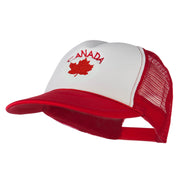 Canada with Maple Leaf Embroidered Foam Front Mesh Back Cap